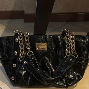 Michael Kors Black and Gold Shoulder Bag
